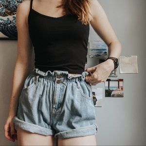 Princess Polly Shipwreck Paper Bag Denim Shorts